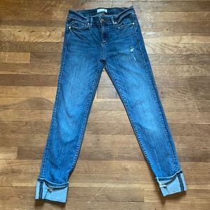 Comfortable, barely worn low-rise cuped jeans.